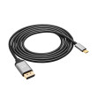 Adaptér DisplayPort vidlice,USB C vidlice zlacený 1,8m černá