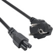 Kabel 3x0,75mm2 CEE 7/7 (E/F) úhlová vidlice,IEC C5 zásuvka