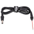 Kabel 2x0,5mm2 vodiče,DC 6,3/3,0 zástrčka přímý černá 1,2m