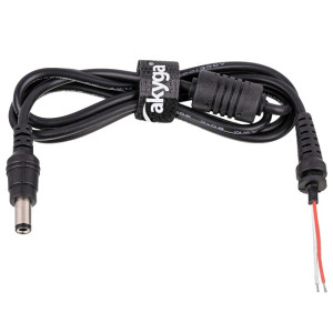 Kabel 2x0,5mm2 vodiče,DC 6,3/3,0 zástrčka přímý černá 1,2m