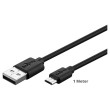 Kabel USB 2.0 USB A vidlice,USB B micro vidlice 1m černá