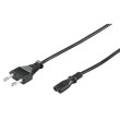 Kabel 2x0,75mm2 CEE 7/16 (C) vidlice,IEC C7 zásuvka PVC 1,8m