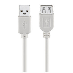 Kabel USB 2.0 USB A zásuvka,USB A vidlice 3m šedá 480Mbps