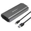 Box pro disky: M.2 PnP SATA III,USB 3.1 Mat.těl: hliník šedá