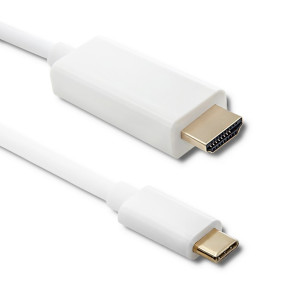 Adaptér USB 3.1 HDMI vidlice,USB C vidlice 2m bilá