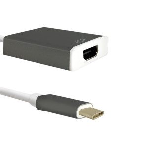 Adaptér USB 3.1 HDMI zásuvka,USB C vidlice 0,18m bílá hliník