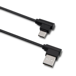 Kabel USB 2.0 USB A úhlová zástrčka,USB C úhlová zástrčka 1m