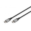 Kabel DisplayPort 1.4,HDCP 2.2 1m černá Mat.těl: hliník