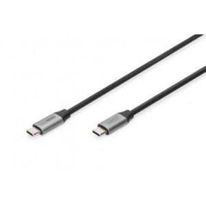Kabel USB 3.0 USB C vidlice,z obou stran niklovaný 1m černá