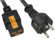 Kabel 3x1,5mm2 CEE 7/7 (E/F) úhlová vidlice,IEC C19 zásuvka