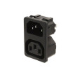 Konektor IEC 60320,napájecí AC C13 (F), C14 (E) zásuvka 10A
