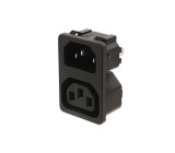 Konektor IEC 60320,napájecí AC C13 (F), C14 (E) zásuvka 10A
