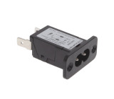 Konektor IEC 60320,napájecí AC C8 (EURO), s filtrem zásuvka