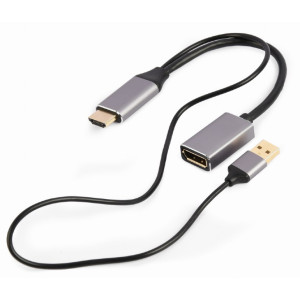 Adapter DisplayPort socket,HDMI plug,USB A plug 0.1m