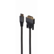 Kabel DVI-D (18+1) vidlice,HDMI vidlice 1,8m černá