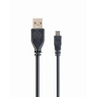 Kabel USB 2.0 USB A vidlice,USB B mini vidlice zlacený 1,8m
