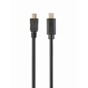 Kabel USB 2.0 USB B micro vidlice,USB C vidlice zlacený 1,8m