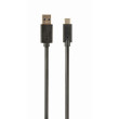 Kabel USB 3.0 USB A vidlice,USB C vidlice zlacený 1,8m černá