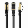 Patch cord S/FTP Cat 8 lanko Cu LSZH černá 1m 27AWG