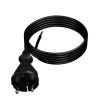 Kabel 2x1mm2 CEE 7/17 (C) vidlice,vodiče guma 4m černá 16A