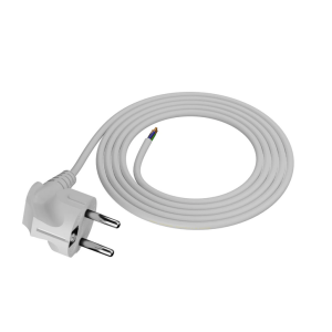 Kabel 3x1mm2 PVC 1,5m bílá 16A 250V
