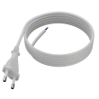 Kabel 2x0,75mm2 CEE 7/16 (C) vidlice,vodiče PVC 3m bílá 2,5A
