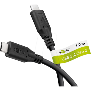 Kabel USB 3.2 USB C vidlice,z obou stran 1m černá Podpora: 4K