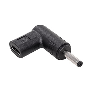 Adaptér DC 3,5/1,35 zástrčka,USB C zásuvka černá 100W 5A