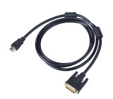 Kabel HDMI 1.4 DVI-D (24+1) vidlice,HDMI vidlice 1,8m černá