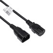 Kabel 3x1mm2 IEC C14 vidlice,IEC C15 zásuvka PVC 1,8m černá