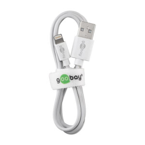 Kabel USB 2.0 vidlice Apple Lightning,USB A vidlice 1m bílá