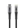 Kabel USB 2.0 vidlice Apple Lightning,USB C vidlice 1m černá