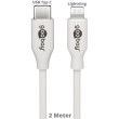 Kabel USB 2.0 vidlice Apple Lightning,USB C vidlice 2m bílá