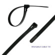 Cable tie multi use L: 200mm W: 7.2mm polyamide black 100pcs.