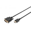 Kabel HDMI 1.4 DVI-D (18+1) vidlice, HDMI vidlice 2m černá