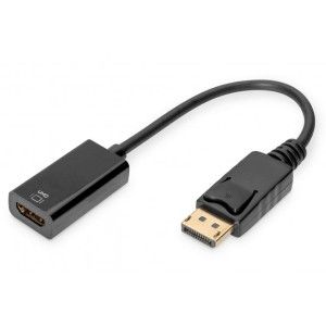 Adaptér DisplayPort 1.2,HDCP 2.2,HDMI 2.0 0,2m černá