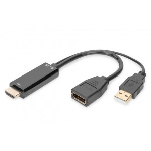 Adaptér DisplayPort 1.2,HDCP 1.4,HDMI 1.4 0,2m černá