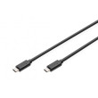 Kabel USB 2.0 USB C vidlice,z obou stran niklovaný 1m černá