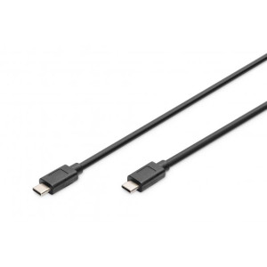 Kabel USB 3.1 USB C vidlice,z obou stran niklovaný 1m černá