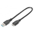 Kabel USB 3.0 USB A vidlice,USB B micro vidlice niklovaný