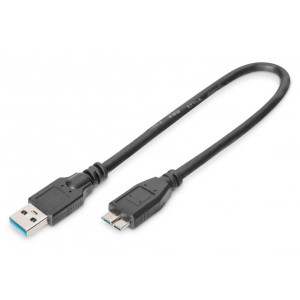 Kabel USB 3.0 USB A vidlice,USB B micro vidlice niklovaný