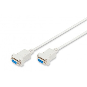 Kabel D-Sub 9pin zásuvka, z obou stran 1,8m šedá