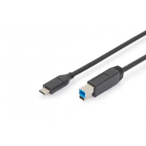 Kabel USB 3.1 USB B vidlice,USB C vidlice niklovaný 1,8m