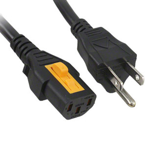 Kabel 3x18AWG IEC C13 zásuvka,NEMA 5-15 (B) vidlice PVC 2m