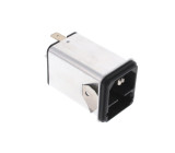 Konektor napájecí AC zásuvka vidlice 6A 250VAC fastony 6,3mm