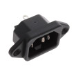 Konektor IEC 60320,napájecí AC C14 (E), V-lock zásuvka pájení