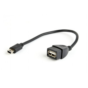 Kabel USB 2.0 USB A zásuvka,USB B mini vidlice 0,15m černá