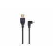 Kabel USB 2.0 USB A vidlice,USB B micro zástrčka (úhlová)