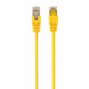 Patch cord F/UTP 5e lanko CCA PVC žlutá 1m 26AWG Økab: 5,3mm