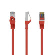 Patch cord F/UTP 6 lanko CCA PVC červená 0,5m RJ45 vidlice